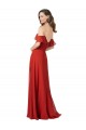 Soft Chiffon A-Line Long Sleeveless Red V-Back Bridesmaid Dress Cairns