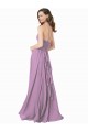 Soft Chiffon A-Line Long Sleeveless Dark Lavender Bridesmaid Dresses Cairns