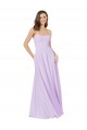 Soft Chiffon A-Line Long Sleeveless Lilac Bridesmaid Gown Cairns
