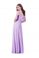 Soft Chiffon A-Line Long Cap Sleeves V-Back Bridesmaid Dress / Formal Dress Cairns