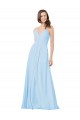 Chiffon A-Line Long Sleeveless Keyhole Back Formal Dress / Bridesmaid Dress Cairns