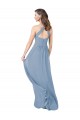 Chiffon A-Line Long Sleeveless Keyhole Back Bridesmaid Gowns Cairns