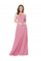 Soft Chiffon A-Line Long Sleeveless Keyhole Back Prom Dress / Bridesmaid Dress Cairns