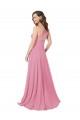 Soft Chiffon A-Line Long Sleeveless Keyhole Back Prom Dress / Bridesmaid Dress Cairns