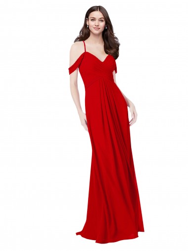 Soft Chiffon A-Line Sleeveless Dark Red Bridesmaid Dress Cairns
