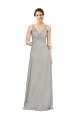 Soft Chiffon A-Line Long Sleeveless Silver Bridesmaid Dress Cairns