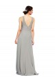 Soft Chiffon A-Line Long Sleeveless Silver Bridesmaid Dress Cairns