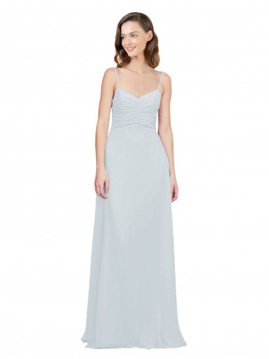 Soft Chiffon A-Line Long Sleeveless Frost Bridesmaid Dress Cairns