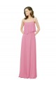Soft Chiffon A-Line Long Sleeveless Skin Pink Bridesmaid Dress Cairns