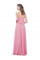 Soft Chiffon A-Line Long Sleeveless Skin Pink Bridesmaid Dress Cairns