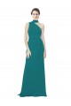 Soft Chiffon A-Line Long Sleeveless Hunter Bridesmaid Dress Cairns