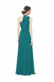 Soft Chiffon A-Line Long Sleeveless Hunter Bridesmaid Dress Cairns