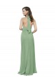 Soft Chiffon A-Line Long Sleeveless Seagrass Formal Dress / Bridesmaid Dress Cairns