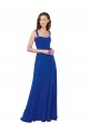 Soft Chiffon A-Line Long Sleeveless Royal Blue Bridesmaid Dress Cairns