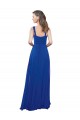 Soft Chiffon A-Line Long Sleeveless Royal Blue Bridesmaid Dress Cairns