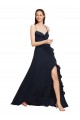 Soft Chiffon A-Line Long Sleeveless Criss Cross Open Back Bridesmaid Dresses Cairns
