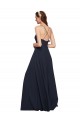 Soft Chiffon A-Line Long Sleeveless Criss Cross Open Back Bridesmaid Dresses Cairns
