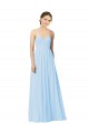 Soft Chiffon A-Line Long Sleeveless Light Sky Blue Formal Dress / Bridesmaid Dress Cairns