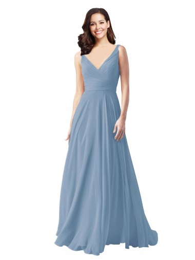 Chiffon A-Line Long Sleeveless Wedding Party Dress Cairns