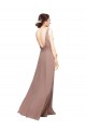 Chiffon A-Line Long Floor Length Sleeveless Low Back Bridesmaid Dress Cairns