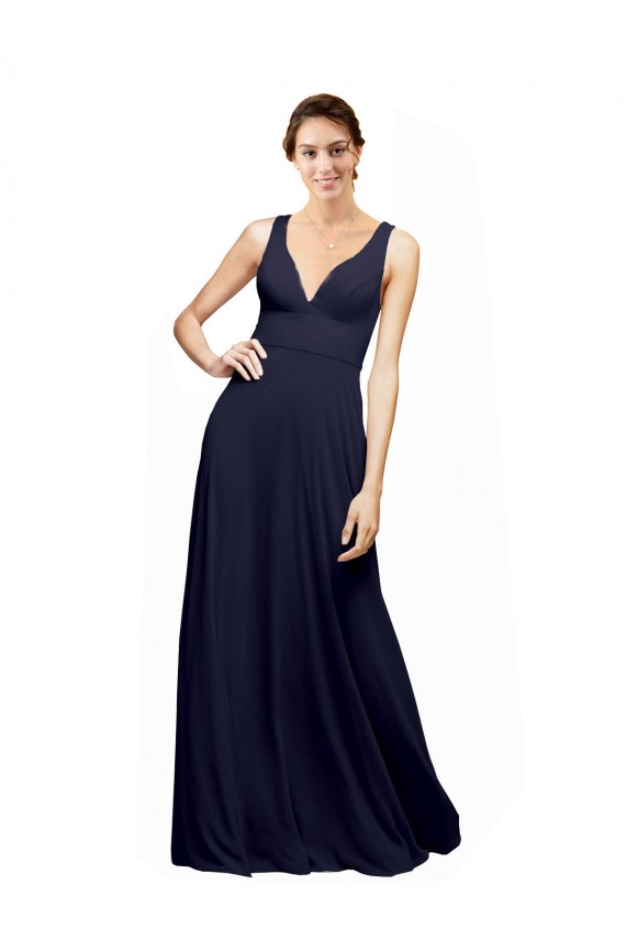 Chiffon A-Line Long Sleeveless Open Back Wedding Guest Dress Cairns