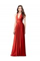 Soft Chiffon A-Line Long Sleeveless Open Back Bridesmaid Dress / Formal Dress Cairns