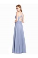 Chiffon & Lace A-Line Long Sleeveless Open Back Bridesmaid Dress / Evening Dress Cairns
