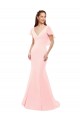 Soft Chiffon Mermaid Long Flutter Sleeves Low Back Bridesmaid Dress Cairns