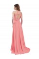 Chiffon A-Line Long Sleeveless Criss Cross Back Bridesmaid Dress / Evening Dress Cairns