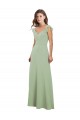 Soft Chiffon A-Line Long Cap Sleeves Low Back Bridesmaid Dress / Formal Dress Cairns