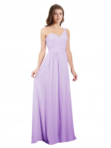 Chiffon A-Line Long Sleeveless Lilac Bridesmaid Dress / Evening Dress Cairns
