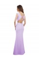 Soft Chiffon Column Long Cap Sleeves Open Back Bridesmaid Dress Cairns