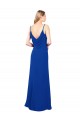 Soft Chiffon A-Line Long Sleeveless Low Back Evening Dress / Bridesmaid Dress Cairns