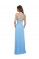 Soft Chiffon A-Line Long Sleeveless Periwinkle Open Back Bridesmaid Gowns Cairns
