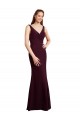 Soft Chiffon Mermaid Long Sleeveless Low Back Burgundy Gold Bridesmaid Dresses Cairns