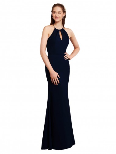 Soft Chiffon Mermaid Long Sleeveless Criss Cross Open Back Bridesmaid Dress Cairns