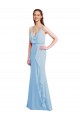 Soft Chiffon Mermaid Long Sleeveless Low Back Bridesmaid Dress Cairns