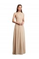 Soft Chiffon Long Sleeveless Low Back Bridesmaid Dress Cairns