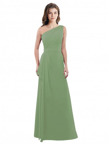 Soft Chiffon Long Sleeveless Side Slit Bridesmaid Dresses Cairns