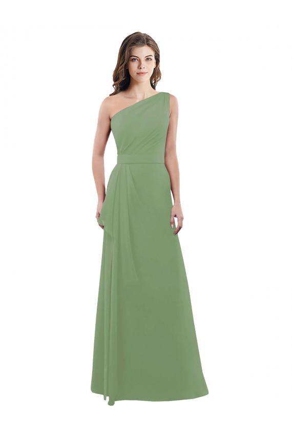 Soft Chiffon Long Sleeveless Side Slit Bridesmaid Dresses Cairns