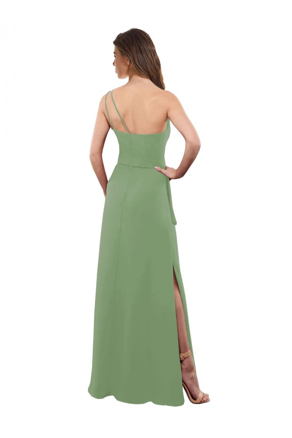 Soft Chiffon Long Sleeveless Side Slit Bridesmaid Dresses Cairns