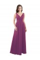 Soft Chiffon A-Line Long Sleeveless Wild Berry V-Back Bridesmaid Dress Cairns