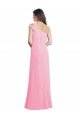 Chiffon A-Line Long Sleeveless One Shoulder Bridesmaid Dresses Cairns