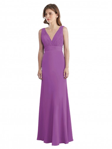 Soft Chiffon A-Line Long Sleeveless Dahlia Low Back Bridesmaid Dress Cairns
