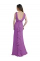 Soft Chiffon A-Line Long Sleeveless Dahlia Low Back Bridesmaid Dress Cairns