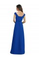Chiffon A-Line Long Sleeveless Royal Blue Bridesmaid Gowns / Evening Gowns Cairns