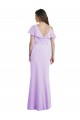 Soft Chiffon A-Line Cold Shoulder Lilac Bridesmaid Dresses Cairns