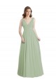 Soft Chiffon A-Line Long Sleeveless V-Back Formal Dress / Bridesmaid Dress Cairns