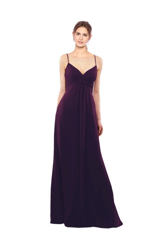 Soft Chiffon A-Line Long Sleeveless Criss Cross Open Back Formal Dress / Bridesmaid Dress Cairns