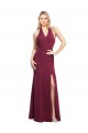 Soft Chiffon Mermaid Long Sleeveless Open Back Side Slit Bridesmaid Dresses Cairns